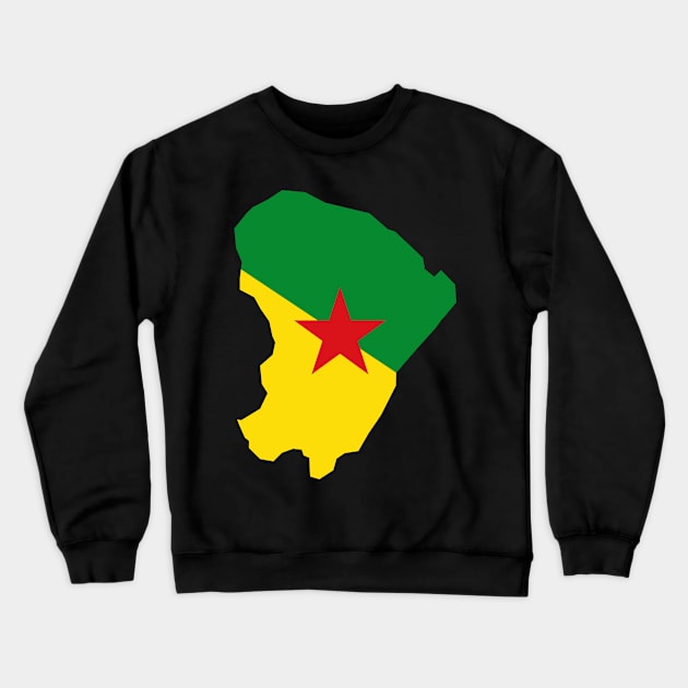 French Guiana flag Crewneck Sweatshirt by Tuwegl